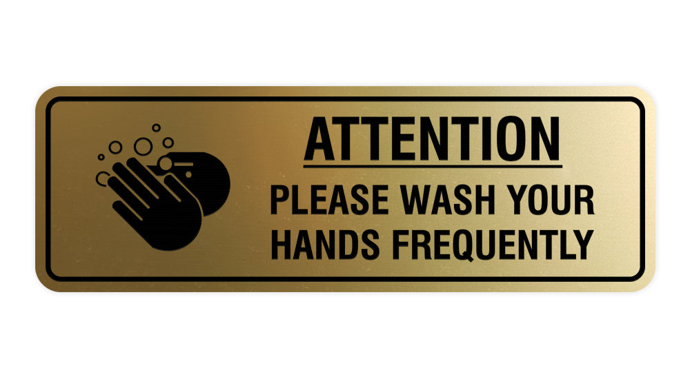 Signs ByLITA Standard Attention Please Wash Your Hands Sign