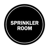 Black Signs ByLITA Circle Sprinkler Room Sign