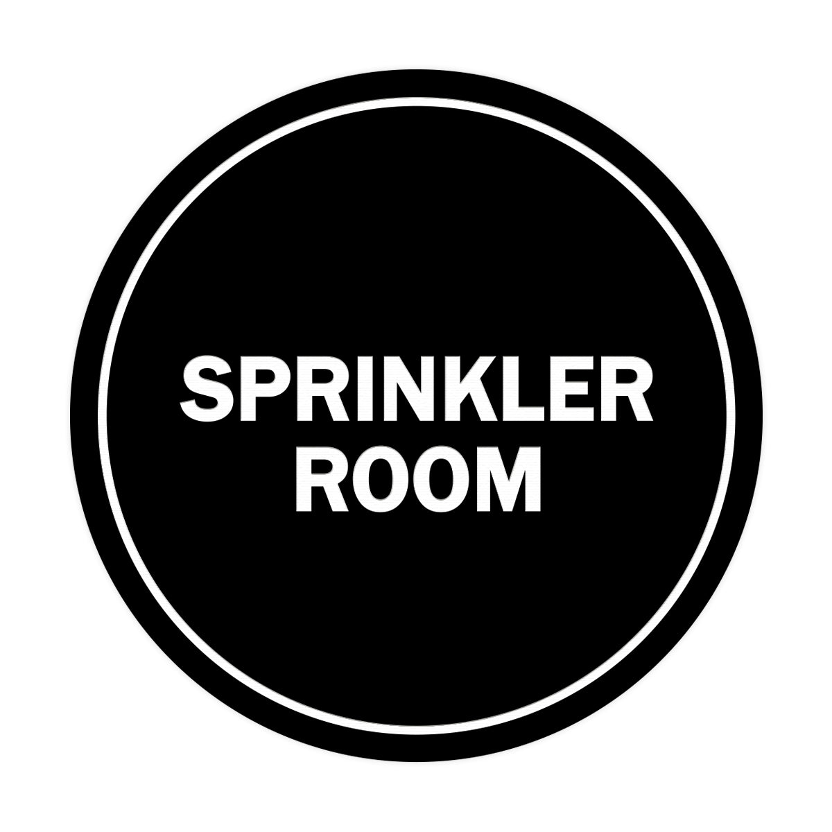 Black Signs ByLITA Circle Sprinkler Room Sign