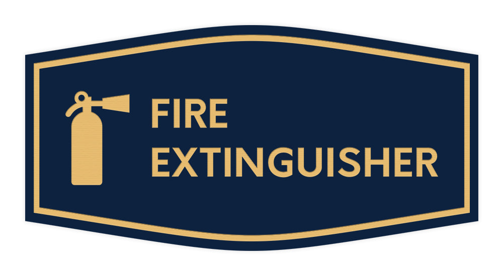 Signs ByLITA Fancy Fire Extinguisher Sign with Adhesive Tape, Mounts On Any Surface, Weather Resistant, Indoor/Outdoor Use