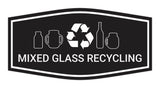Fancy Mixed Glass Recycling Wall or Door Sign