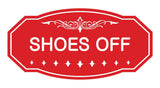Victorian Shoes Off Sign
