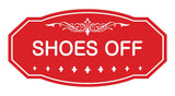 Victorian Shoes Off Sign