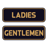 Standard Ladies Gentlemen Restroom Sign Set