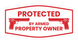 Fancy Protected By Armed Property Owner Wall or Door Sign