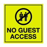 Signs ByLITA Square No Guest Access Sign