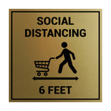 Signs ByLITA Square Social Distancing 6 Feet Sign