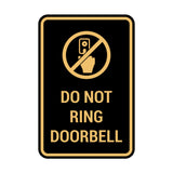 Portrait Round Do Not Ring Doorbell Sign