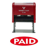 Paid Oval Reversed Self Inking Rubber Stamp