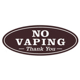 Oval NO VAPING Thank You Sign