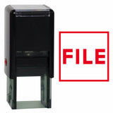 Square FILE Self Inking Rubber Stamp