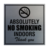 Signs ByLITA Square Absolutely No Indoor Smoking Thank You Sign