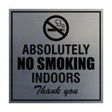 Signs ByLITA Square Absolutely No Indoor Smoking Thank You Sign