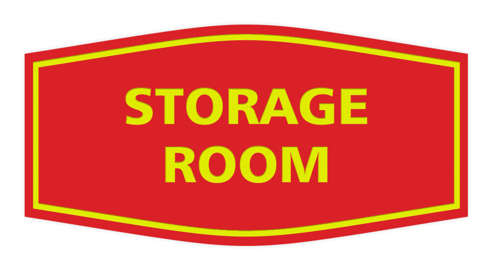 Red / Yellow Signs ByLITA Fancy Storage Room Sign