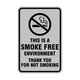 Portrait Round This Is A Smoke Free Environment Thank You For Not Smoking Sign