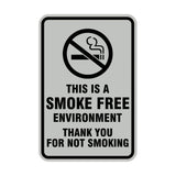 Portrait Round This Is A Smoke Free Environment Thank You For Not Smoking Sign