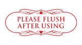 Designer Please Flush After Using Wall or Door Sign