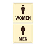 Signs ByLITA Square men women sign set with Adhesive Tape, Mounts On Any Surface, Weather Resistant, Indoor/Outdoor Use