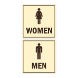 Signs ByLITA Square men women sign set with Adhesive Tape, Mounts On Any Surface, Weather Resistant, Indoor/Outdoor Use
