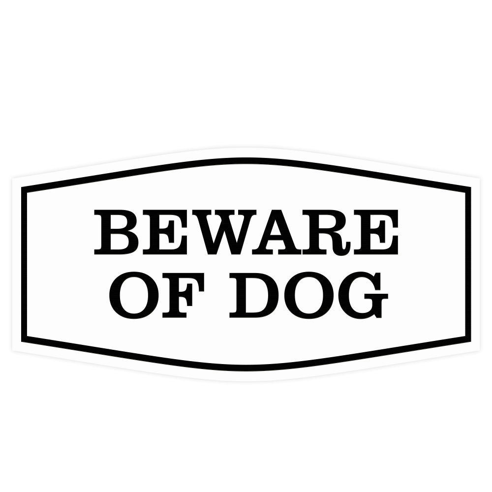 Fancy Beware of Dog Sign
