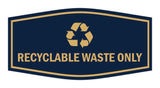 Fancy Recyclable Waste Only Wall or Door Sign